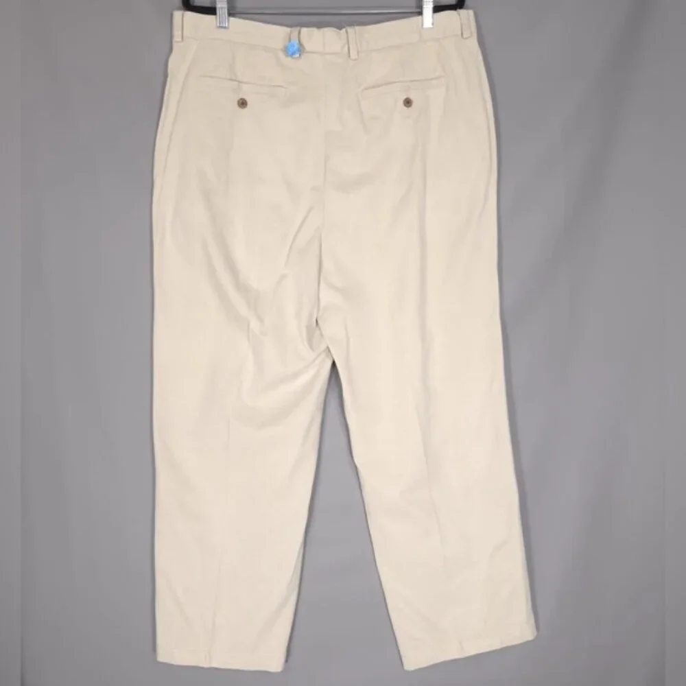 Tommy‎ Bahama Men’s Tencel Cotton Blend Pants Slacks Chino Beige Size 38